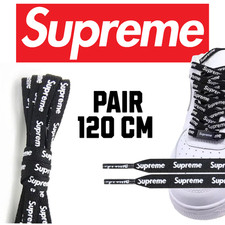Supreme Shoe Laces Black AF1 Dunks Jordans 120 cm 47 in