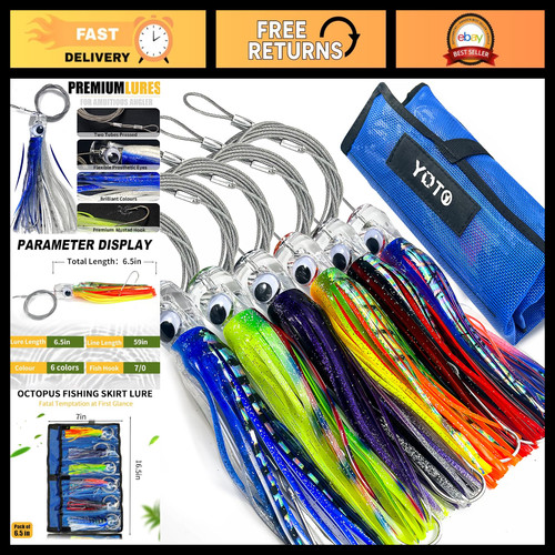 Squid skirted trolling - 6.5/9",