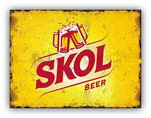 Skol style metal - metal, sign