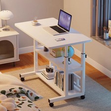 Adjustable Height Mobile Laptop Table Small PC Desk Study Writing Table