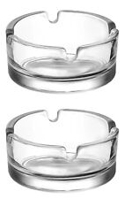 2 Round Glass Ashtray