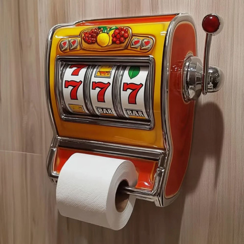 Slot machine toilet - toilet, roll