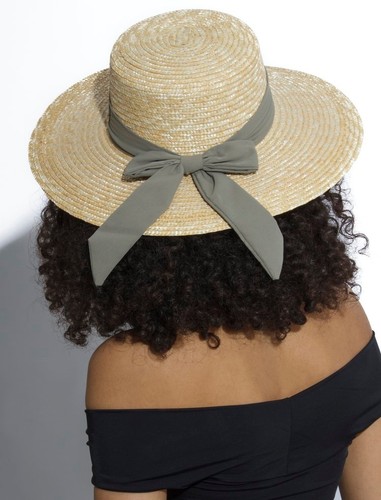 Classic straw boater with - classic,