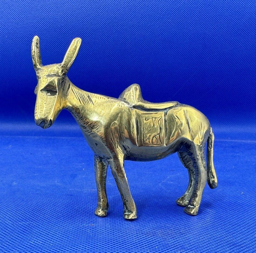 Donkey brass figure - brass,
