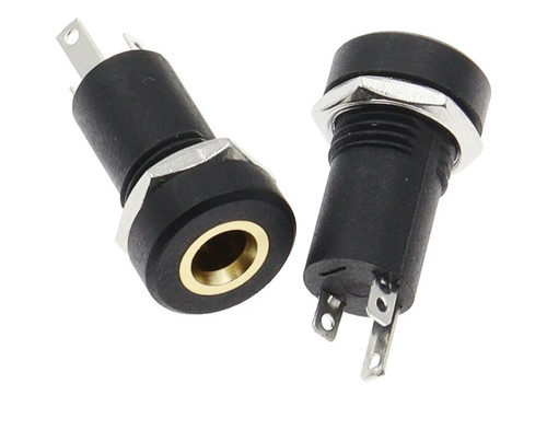 5mm aux stereo gold - gold, socket