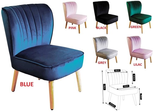 Velvet accent chair - velvet, bedroom