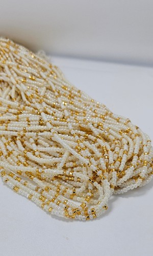 Cream mix waist beads tie - mix,
