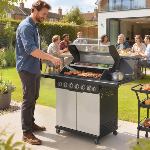 Burner gas bbq grill - bbq,