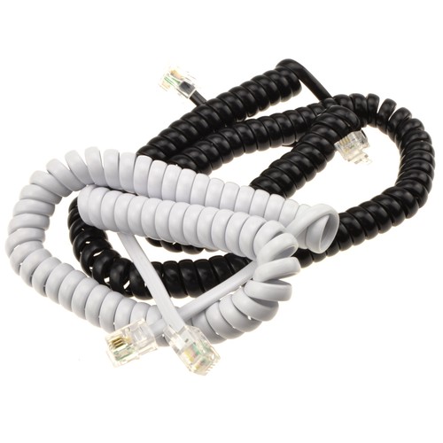 Telephone handset coiled cord - telephone,