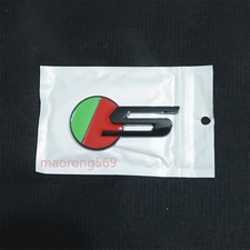 1x Glossy Black Green S Metal