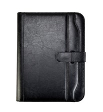 Black A4 Conference Folder Executive Portfolio Case With closure Belt -  CL-662