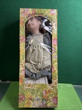 Knightsbridge Collection Genuine Porcelain Doll On Stand Original Box. (10H)