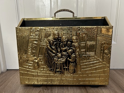 Brass magazine rack - magazine, newspaper
