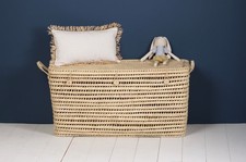 Wicker Storage Trunk with Handle, Large Wicker Storage Chest, Toy Storage Box