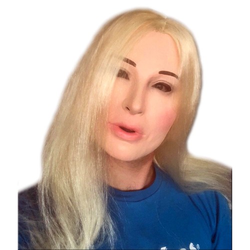 White female lady - female, mask
