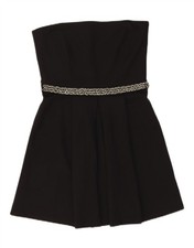 SIMONA BARBIERI Womens Twin-Set Strapless Dress UK 12 Medium Black Viscose DB15