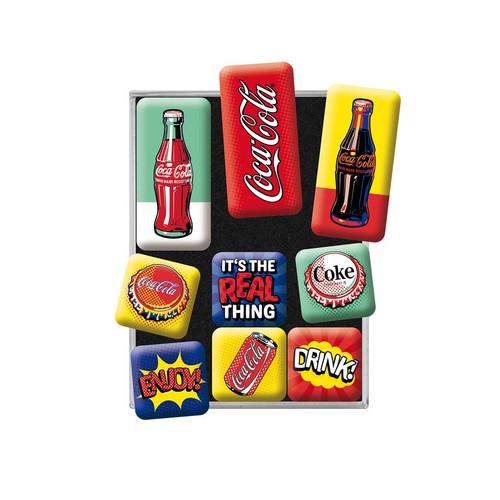 Retro fridge magnets pieces - 9,