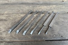 Set Of 6 Antique 1918 A Hildick Plough Plane Irons Woodworking Vintage Old Tool