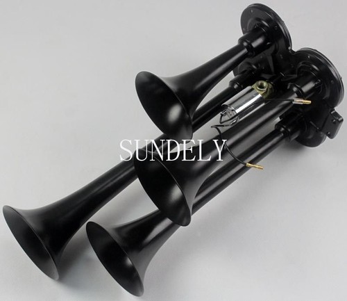 Black quadruple trumpet - trumpet, air