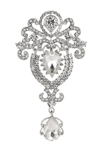 Silver tone large - tone, crown