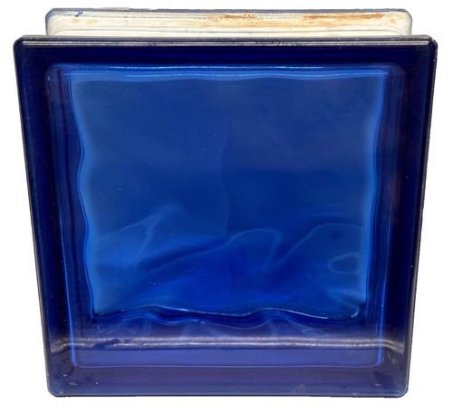 Dark blue wavy - glass, brick