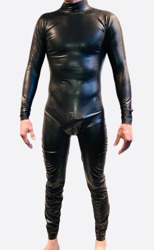 Latex rubber men catsuit - rubber, men's