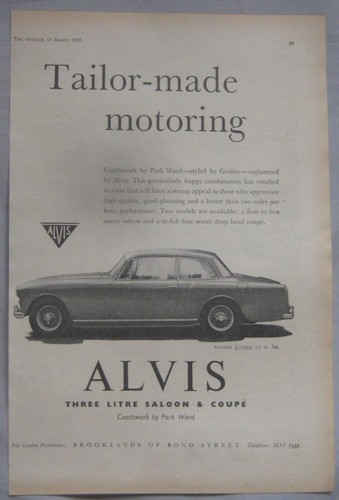 1959 alvis litre saloon - 1959,