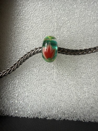Trollbeads unique pink tulip - trollbeads,
