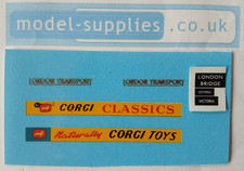 Corgi 468 Routemaster Bus "CORGI TOYS / CLASSICS" waterslide decal & Sticker set