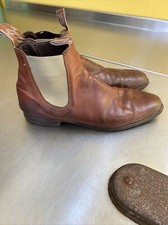 R.M. Williams Mens UK 11 Australian Brown Leather Stockyard Pull On Boots