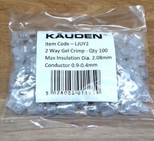 100 Genuine Kauden UY2 2 wire low voltage lighting jelly crimps connector joiner