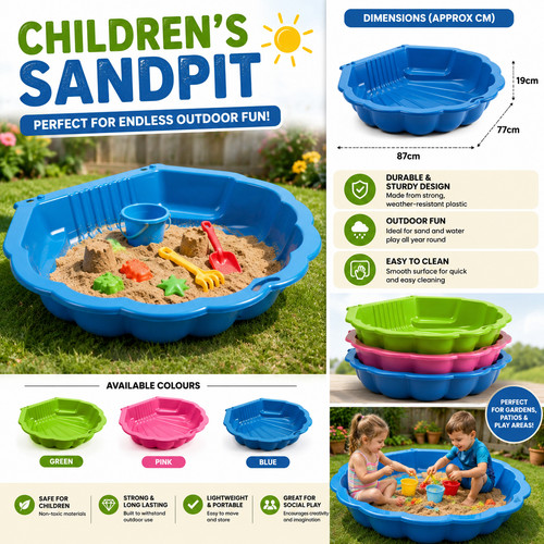 Children plastic sandpit - plastic,