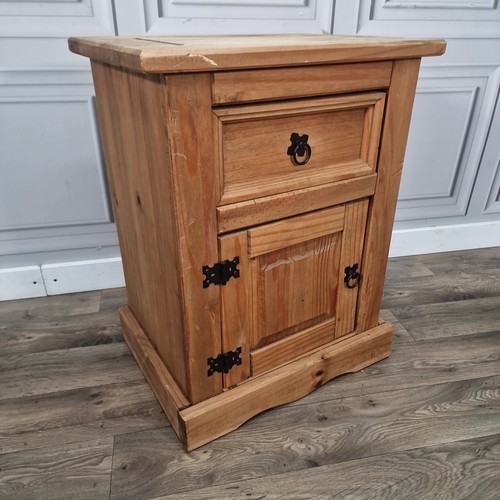 Rustic bedside cabinet - cabinet, drawer