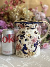 Masons Blue Mandalay JUG TWO PINTS Octagonal Unused! 16cm Tall