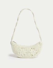 Marks & Spencer Womens Beige Canvas Crossbody Women Bag - M&S