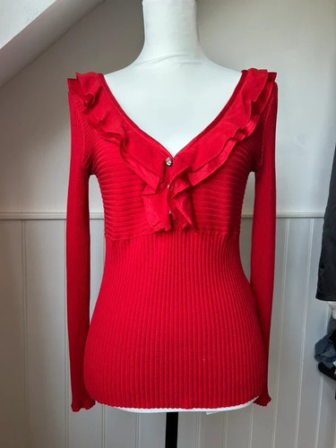 Luisa spagnoli top red silk - luisa,