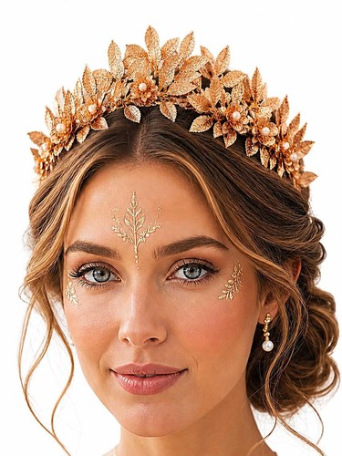 Gold leaf tiara - tiara, headband