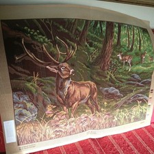 Stag And Deer Tapestry Canvas