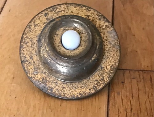 Vintage brass ceramic door - brass/ceramic,