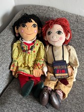 Rosie & Jim Large 30" Rag Plush Dolls Official 1990's Canal Boat Ware