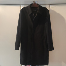 Bugatti cashmere coat men's coat black size 46 virgin wool cashmere