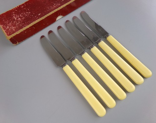 Faux bone handle knives - handle,