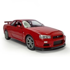 1:24 Scale Nissan Skyline GT-R (R34) Model Car Diecast Vehicles Collection Red
