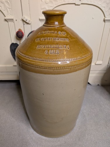 Antique gallon stoneware - antique, 1/2