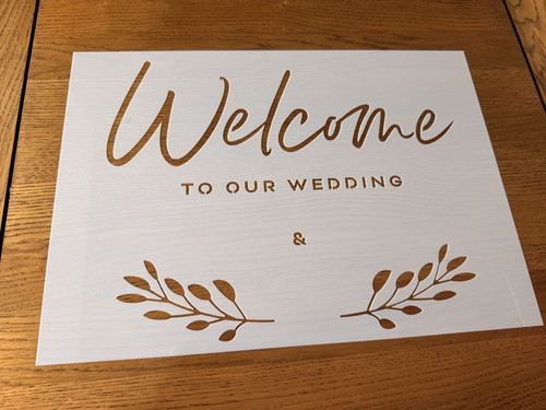 Large wedding signage stencil - wedding,