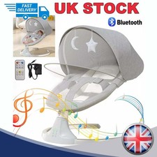 Bluetooth Electric Baby Swing Infant Music Cradle Bouncer Chair Rocker Remote UK
