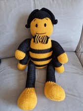 HAND KNITTED 20" BUMBLE BEE SOFT CUDDLY TOY - GIFT IDEA