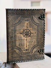 Top Choice Refined Leather Compass Binder Organizer Folder A4 Binder Grimoire