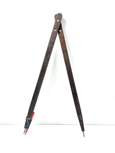 Vintage wooden beam compass - beam,