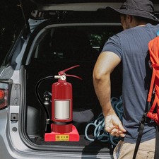 Car Trunk Fire Extinguisher Stand Floor Holder for Powder Use